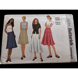 Butterick 3134 Sewing Pattern Flared A-Line Skirt 2 Lengths Misses Sz 14-16-18